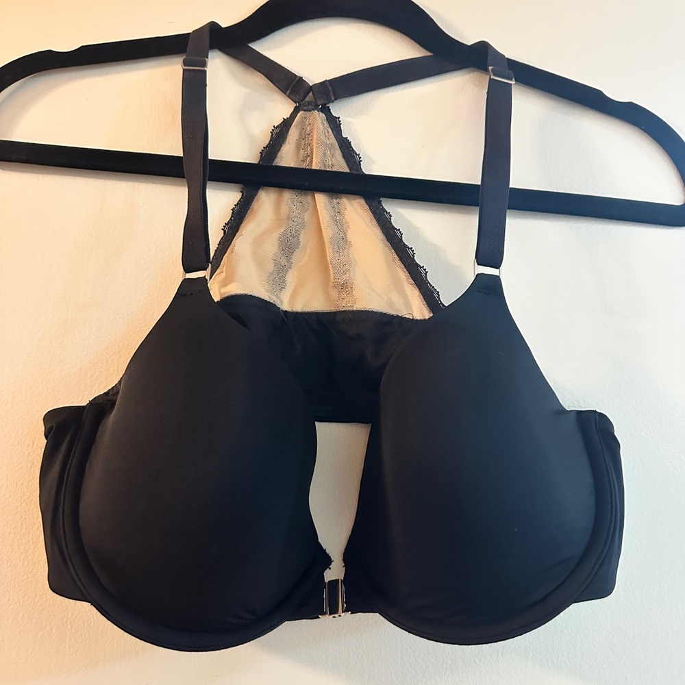 Adore Me Black Lace Racerback Bra Size 34D